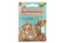 12 etiquettes cadeaux kraft theme Noel + ficelle