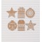 12 etiquettes cadeaux kraft theme Noel + ficelle