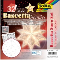 folia Feuilles de papier pour etoile Bascetta transparente