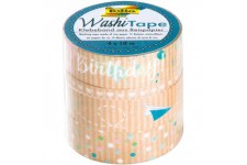 Ruban adhaâ‚¬oe¡sif daâ‚¬oe¡co WashiTape Papier kraft I, kit de 4