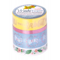 Ruban adhesif decoratif washi-Tape Follow The Rabbit Noir