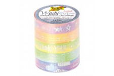 Ruban adhesif decoratif washi-Tape hotfoil Rainbow Noir