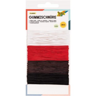 13701 Lot de 4 bobines de cordons en caoutchouc de 1 mm x 5 m