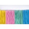 13704 - Cordes en Caoutchouc, Bande elastique Fine en 4 Couleurs Pastel delicates de 5 m, Environ 1 mm d'epaisseur, pour la Fabr