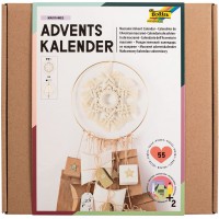 9386 Kit de bricolage pour creer un calendrier de l'Avent personnalise avec element en macrame tendance Multicolore