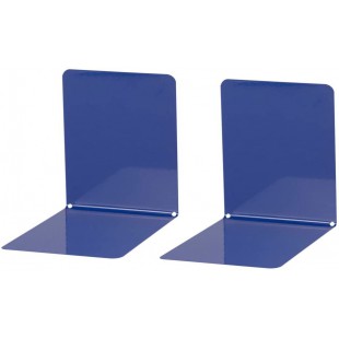 Lot de 2 : Serre-livres Metal, (L)140 x (P)140 x (H)120 mm, Bleu 