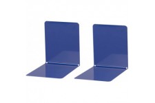 Lot de 2 : Serre-livres Metal, (L)140 x (P)140 x (H)120 mm, Bleu 