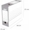 Lot de 20 : Boites Archives Automatiques en Carton Dos 10 cm Gris