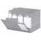 Lot de 10 : Containers d'archives 45,5x35,5x27 cm Gris/blanc