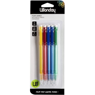 Porte-mines Jetable 0,7 mm Avec Gomme Coloris Assortis