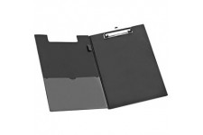 Porte-Bloc a Pince, a4, revetement PVC, Noir Noir