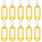 262103405 Porte-cles plastique (avec crochets en S, interchangeables etiquettes 10) Jaune
