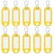 262103405 Porte-cles plastique (avec crochets en S, interchangeables etiquettes 10) Jaune