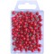 56100 Lot de 100 epingles a  tete ronde, longueur des epingles 16 mm, diametre de la tete 6 mm rouge