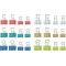 Pince double clip 2157698 7 mm, 9 mm blanc, citron vert, rose, bleu arctique, turquoise, sahara 24 pc(s)