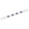 Bande Metallique standard avec 4 Aimants, pour Aimants, autoadhesive, Insensible aux Rayures, 100 x 5 cm, Blanche