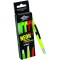 261610499 Lot de 4 stylos-bille et surligneur 3 en 1 Jaune fluo, vert fluo, rose fluo, orange fluo