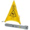 Easy absorb P-10006 Panneau de signalisation antiderapant Attention !", Pop Up multilingue, jaune, 53,5 cm