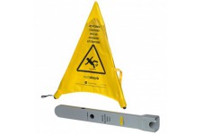 Easy absorb P-10006 Panneau de signalisation antiderapant Attention !", Pop Up multilingue, jaune, 53,5 cm