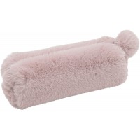 - 24274009 - Trousse « moelleuse » - Avec boule de fourrure - Peluche en polyester Rose