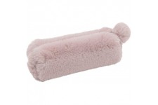 - 24274009 - Trousse « moelleuse » - Avec boule de fourrure - Peluche en polyester Rose