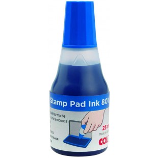 Colop 801BE Stamp Pad Ink High Quality Water Based 25 ml Blue Ref 55002320 bleu