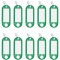 Porte-cles avec anneau en plastique 262101804, etiquettes amovibles - Vert (Lot de 10)