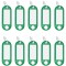 Porte-cles avec anneau en plastique 262101804, etiquettes amovibles - Vert (Lot de 10)
