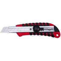 785018 professionnel Cutter Standard, guide de lame en metal, 18 mm, rouge/noir