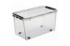 Clipbox Smart Store Classic 70 Transparent avec roulettes 3530170