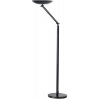 Unilux Varialux Lampadaire LED 25W 3000 Lumens Articule a  Variation d'intensite Lumineuse 192 x 34 cm Noir