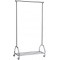 Unilux Groom Vestiaire Portant de Vetements Mobile avec Galerie inferieur utilisable 165 x 90 x 42 cm Chrome