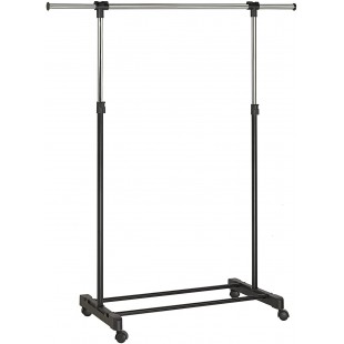 Unilux Extend Vestiaire Portant de Vetements Mobile avec Barre telescopique reglable hauteur et longueur 166 x 150 x 42 cm Chrom