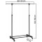 Unilux Extend Vestiaire Portant de Vetements Mobile avec Barre telescopique reglable hauteur et longueur 166 x 150 x 42 cm Chrom