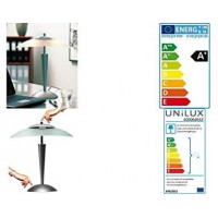 Unilux Cristal Lampe de bureau LED 2x5W 900 Lumens sur pied a  Variation d'intensite lumineuse grace au simple contact du doigt 