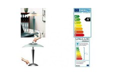 Unilux Cristal Lampe de bureau LED 2x5W 900 Lumens sur pied a  Variation d'intensite lumineuse grace au simple contact du doigt 