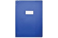 Protege-cahiers PVC 150 Strong Line 24x32 cm opaque bleu