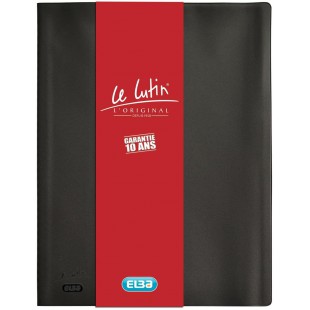  Lot de 3 Protege-documents "Le Lutin Original" PVC 10 Pochettes 20 Vues Noir