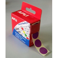 Bte Distributrice 150 etiquettes Gommettes de signalisation Rondes 15 mm Violet