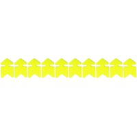 Etiquettes de prix cartons fluo effacable a  sec/forme fleche 16 x 24 cm Jaune/Orange Paquet de 10