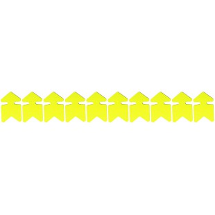 Etiquettes de prix cartons fluo effacable a  sec/forme fleche 16 x 24 cm Jaune/Orange Paquet de 10