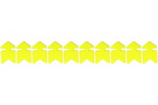 Etiquettes de prix cartons fluo effacable a  sec/forme fleche 16 x 24 cm Jaune/Orange Paquet de 10