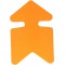 Etiquettes de prix cartons fluo effacable a  sec/forme fleche 16 x 24 cm Jaune/Orange Paquet de 10