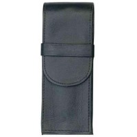 Etui pour 3 stylos en Cuir 150 x 57 mm Vide NoiR