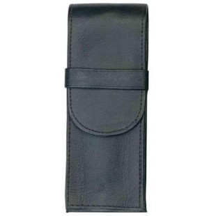 Etui pour 3 stylos en Cuir 150 x 57 mm Vide NoiR