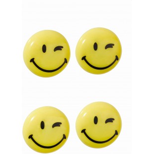 ' hm20s/8 aimants Motif Happy" 40 mm jaune