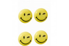 ' hm20s/8 aimants Motif Happy" 40 mm jaune