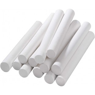 zkr09sb Craie, 7 x 70 mm, carton Boite de 12 craies blanc
