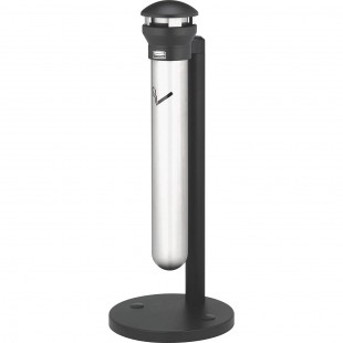 Rubbermaid Commercial Products FG9W3100SSBLA Cendrier Sur Base Infinity, Acier Inoxydable/Noir
