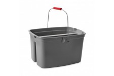 Rubbermaid Commercial Products FG262888GRAY Double Seau 17,98 L, Gris